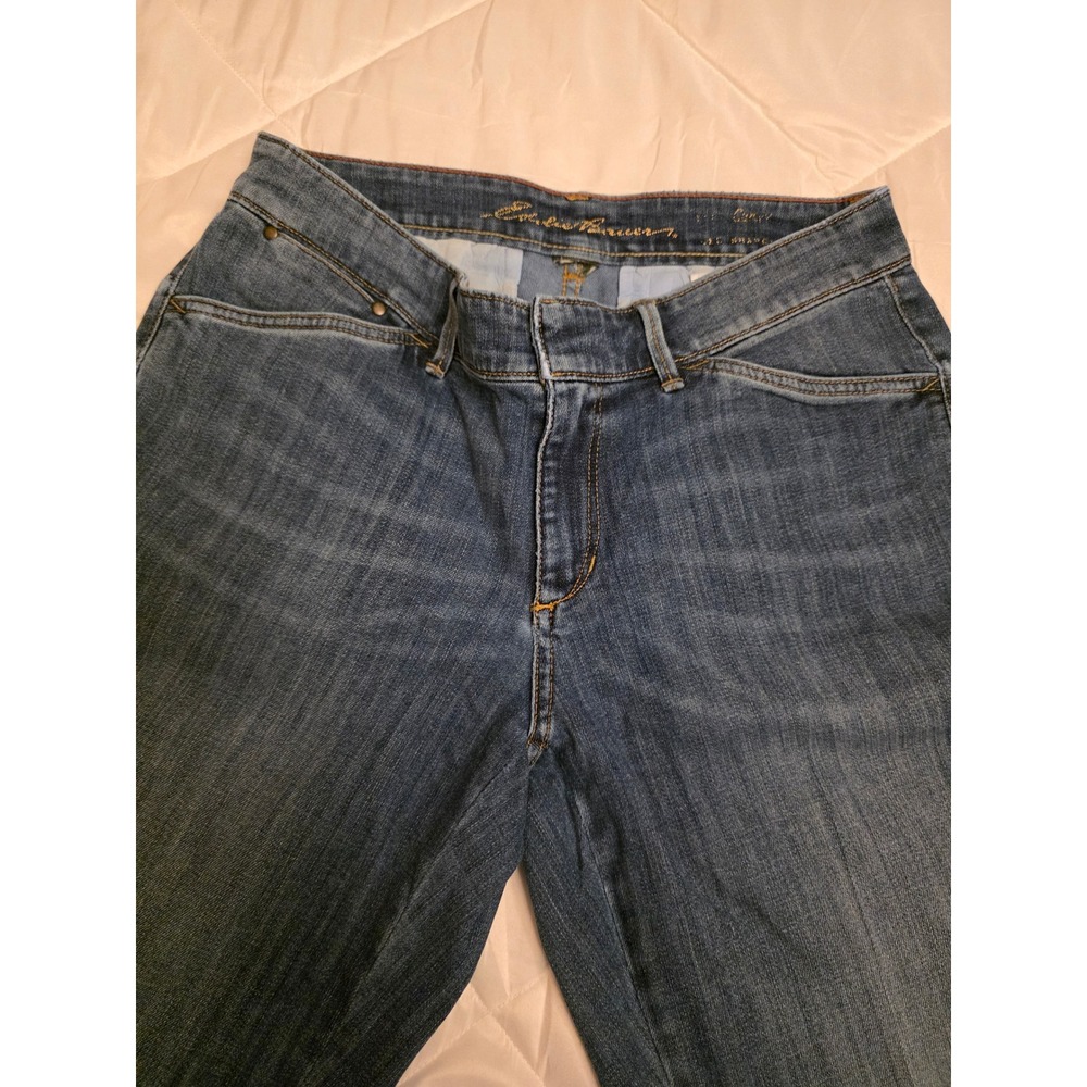 Eddie Bauer Curvy Fit Wide Leg Jeans Womens Medium Wash Blue Trouser Denim 30×33